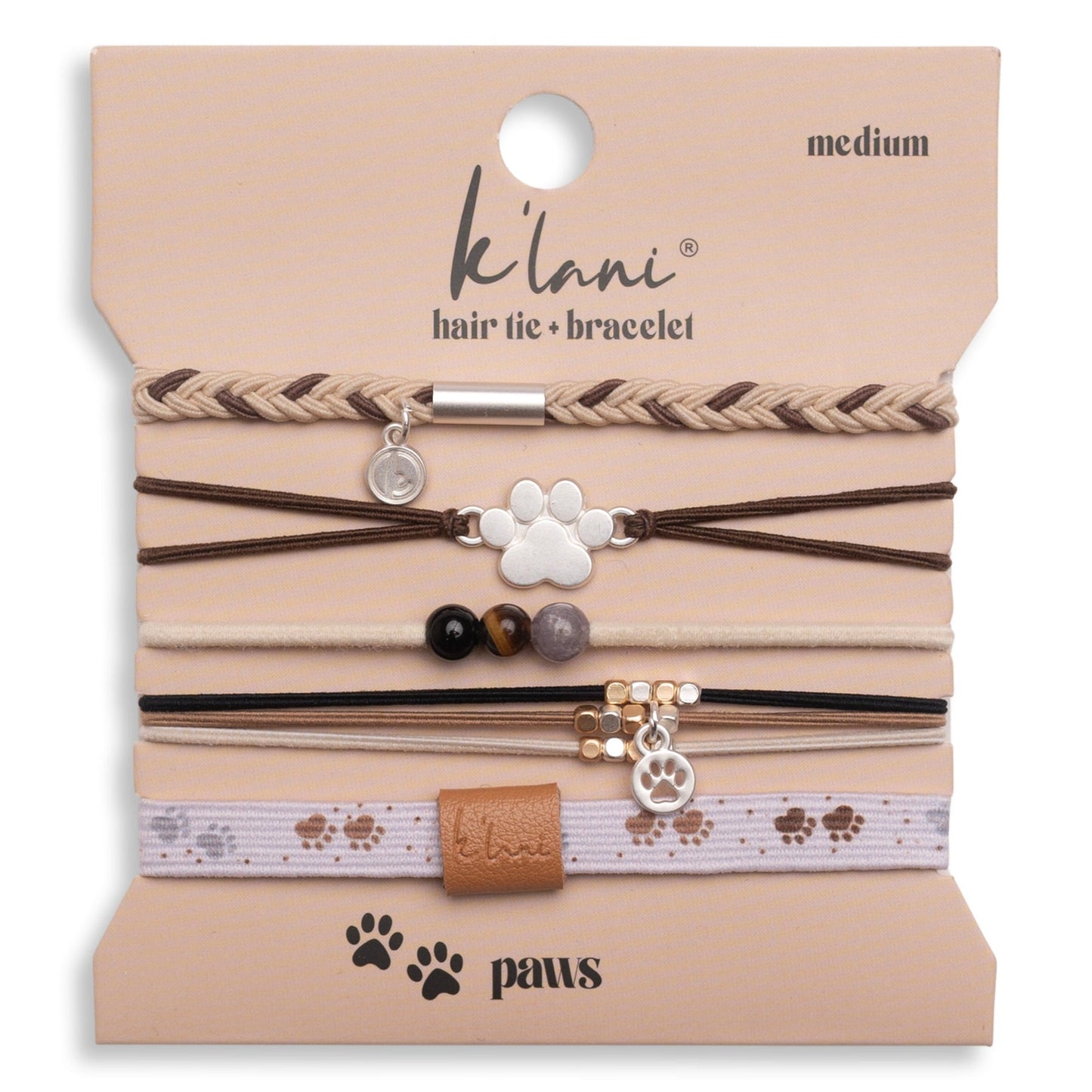 K'LANI HAIR TIE BRACELETS PAWS