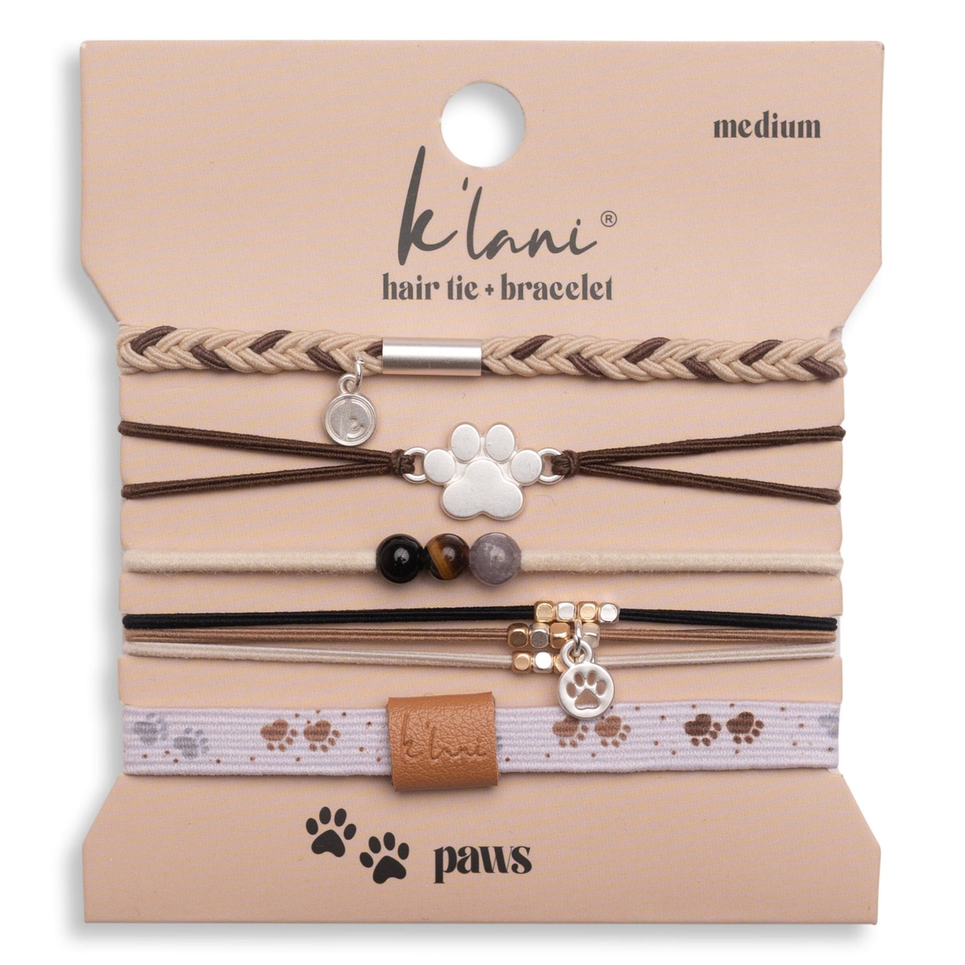 K'LANI HAIR TIE BRACELETS PAWS