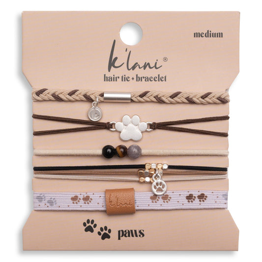 K'LANI HAIR TIE BRACELETS PAWS