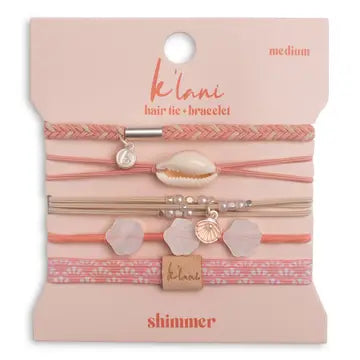 K'LANI HAIR TIE BRACELETS SHIMMER