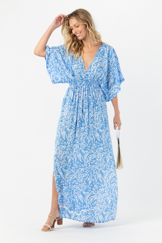 TIARE HAWAII LEVINE MAXI DRESS SKY SUN ONE SIZE