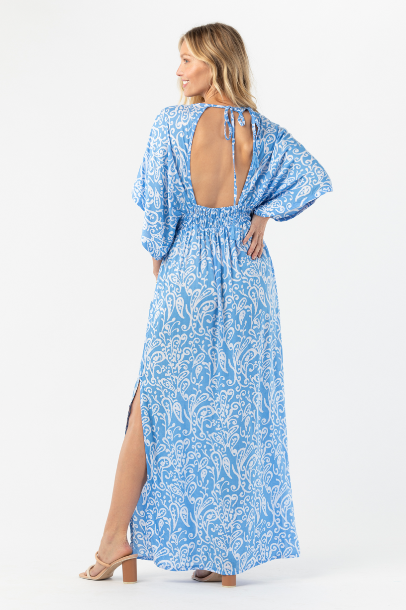 TIARE HAWAII LEVINE MAXI DRESS SKY SUN ONE SIZE