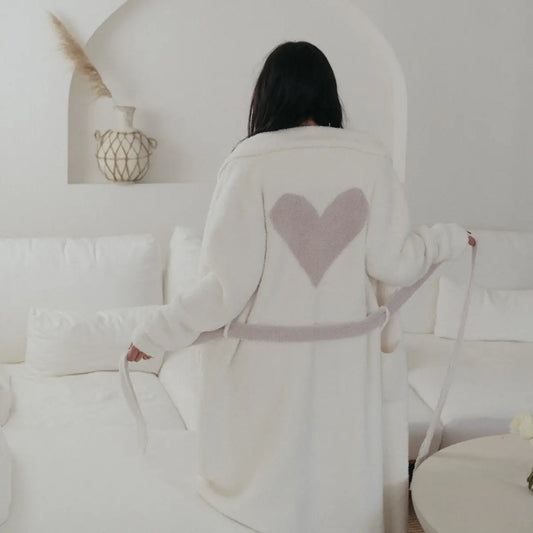 LOCAL BEACH LOVE COLLECTION HEART LUX ROBE CREAM /SAND