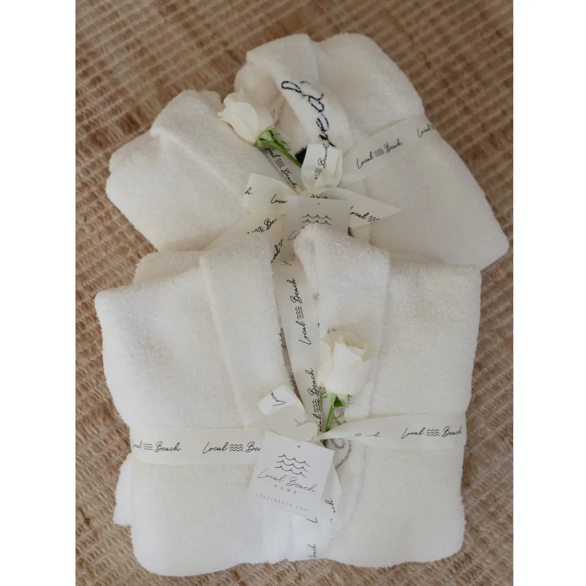 LOCAL BEACH LOVE COLLECTION HEART LUX ROBE CREAM /SAND