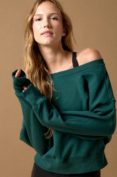 SPIRITUAL GANGSTER LA VIDA 2.0 SWEATSHIRT EVERGREEN