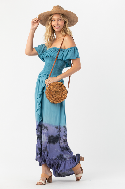 TIARE HAWAII MACKENNA MAXI DRESS MYSTIC OMBRE ONE SIZE