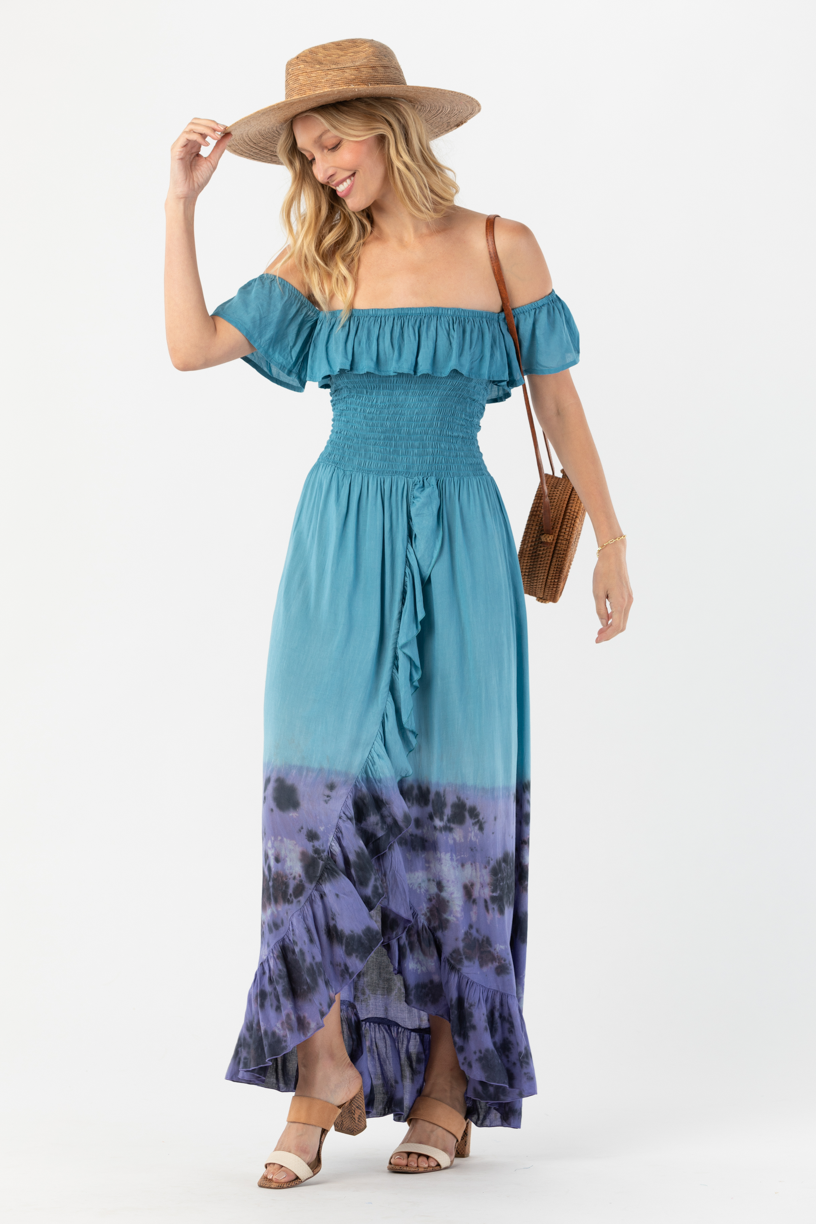 TIARE HAWAII MACKENNA MAXI DRESS MYSTIC OMBRE ONE SIZE