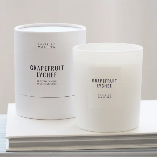 MAKANA CANDLE GRAPEFRUIT LYCHEE CANDLE  TWO SIZES