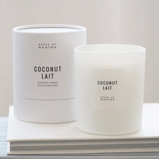 MAKANA (HOUSE OF MAHINA CANDLE COCONUT MILK TWO SIZES PETITE AND CLASSIC

