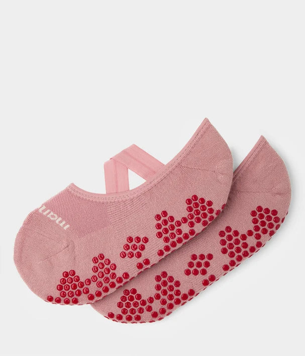 MANDUKA EQUILIBRIA PILATES SLIPPER SOCKS BLUSH 1