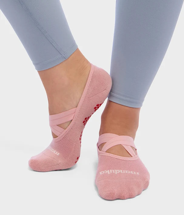 MANDUKA EQUILIBRIA PILATES SLIPPER SOCKS BLUSH 3