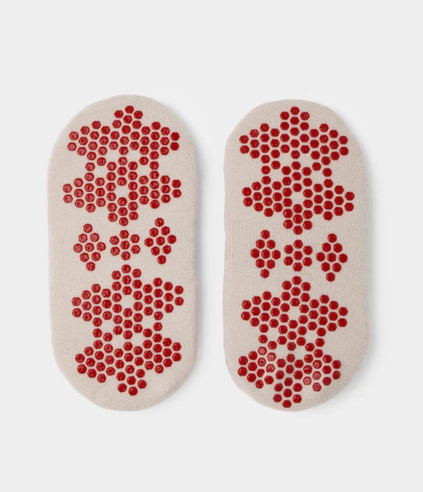 MANDUKA EQUILIBRIA PILATES SLIPPER SOCKS CREAM 1