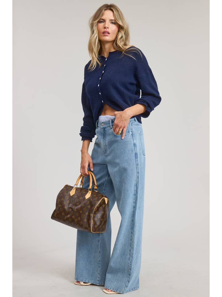 MIMOSA Essential Button Down Cardigan Navy