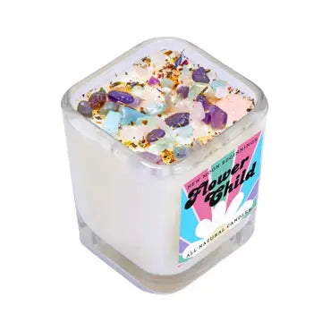 NEW MOON BEGINNINGS CANDLE FLOWER CHILD  7.5 OUNCE