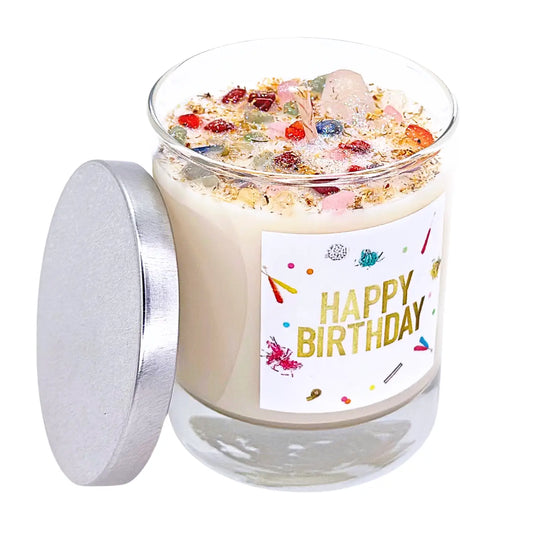 NEW MOON BEGINNINGS CANDLE HAPPY BIRTHDAY 7.5 OZ