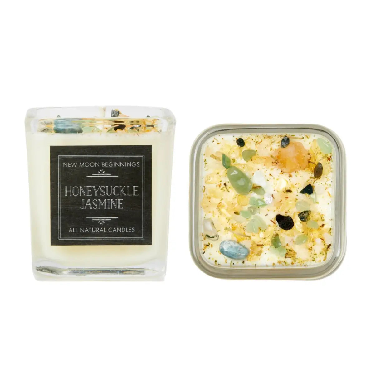 NEW MOON BEGINNINGS CANDLE HONEYSUCKLE JASMINE 7.5 OUNCE