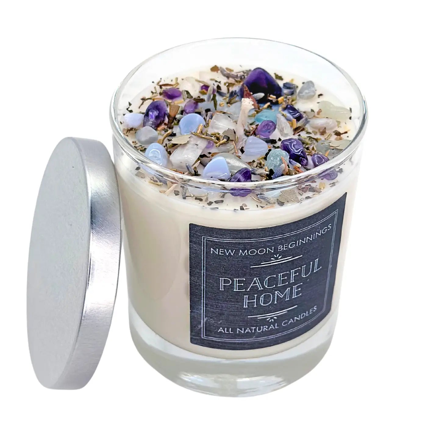 NEW MOON BEGINNINGS CANDLE PEACEFUL HOME 7.5 OZ