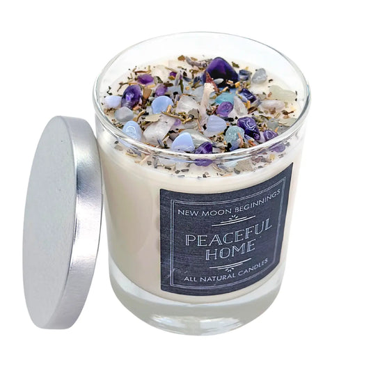 NEW MOON BEGINNINGS CANDLE PEACEFUL HOME 7.5 OZ