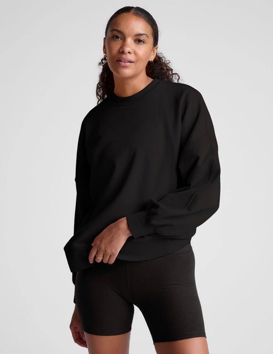 BEYOND YOGA LUXEFLEECE OVERSIZED SWEATSHIRT BLACK