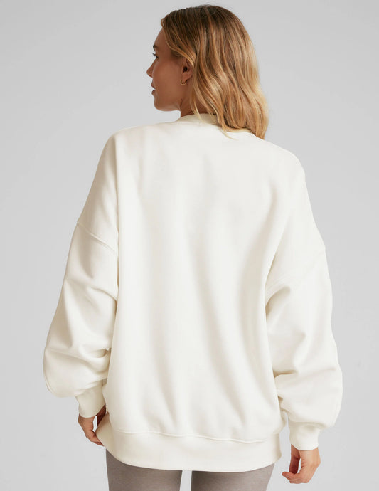 BEYOND YOGA LUXEFLEECE OVERSIZED SWEATSHIRT FRESH SNOW