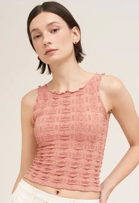 NIKIBIKI Floral Edge Lace Cami Ash Rose