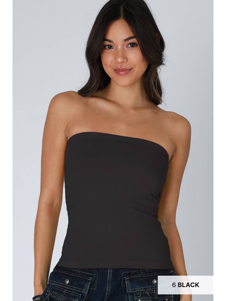 NIKIBIKI Two Layer Tube Top BLACK