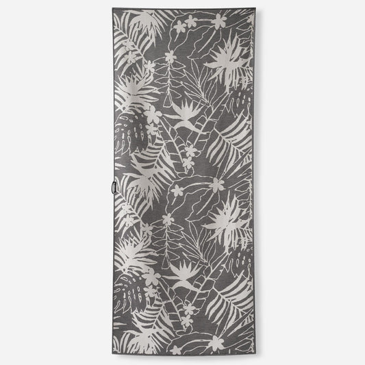 NOMADIX ORIGINAL ORGANIC TRAVEL TOWEL RETRO PALMS BLACK