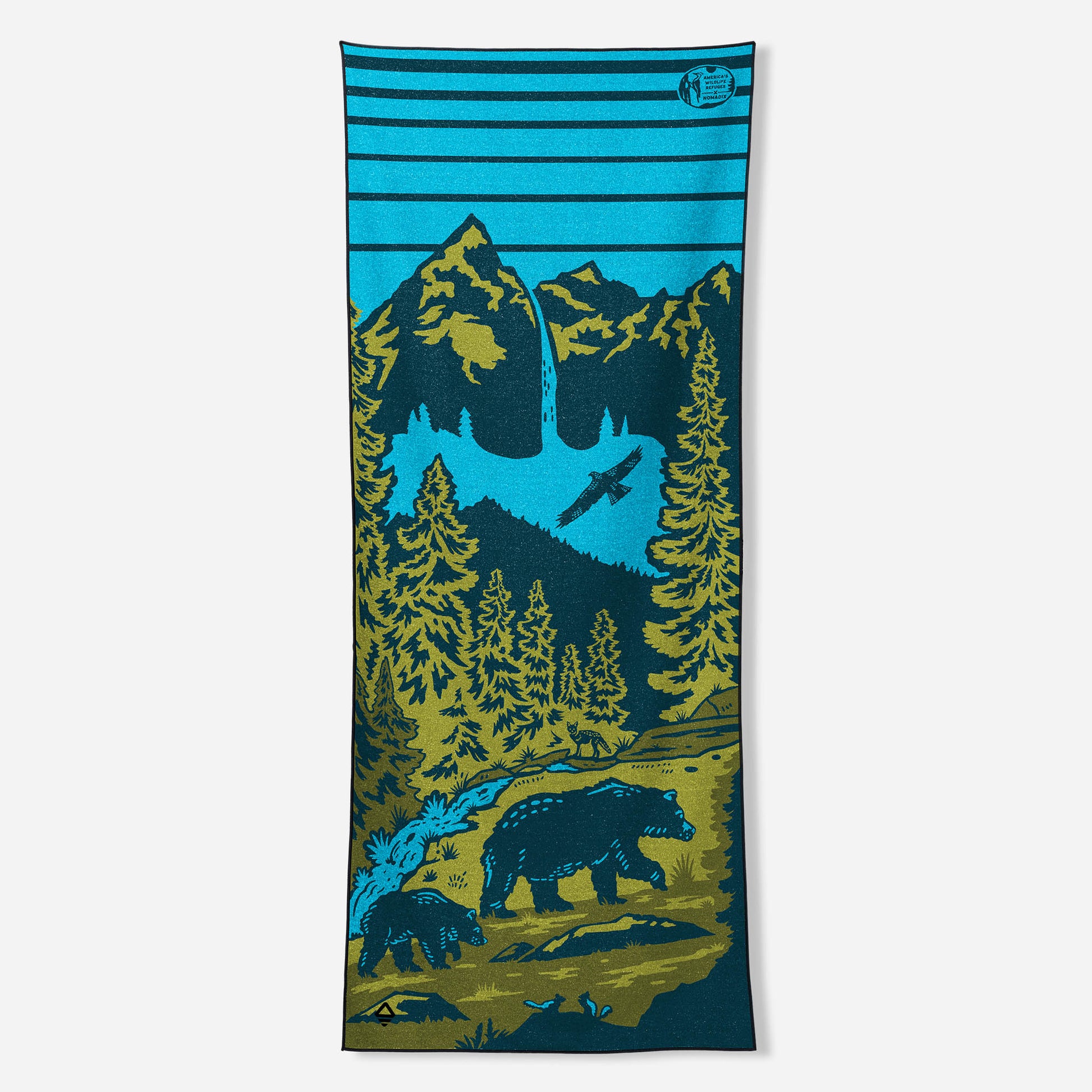 NOMADIX ORIGINAL YOGA TOWEL AMERICA'S WILDLIFE REFUGE FORESTS