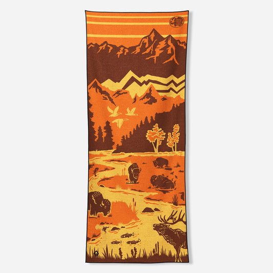 NOMADIX ORIGINAL YOGA TOWEL AMERICA'S WILDLIFE REFUGE GRASSLANDS