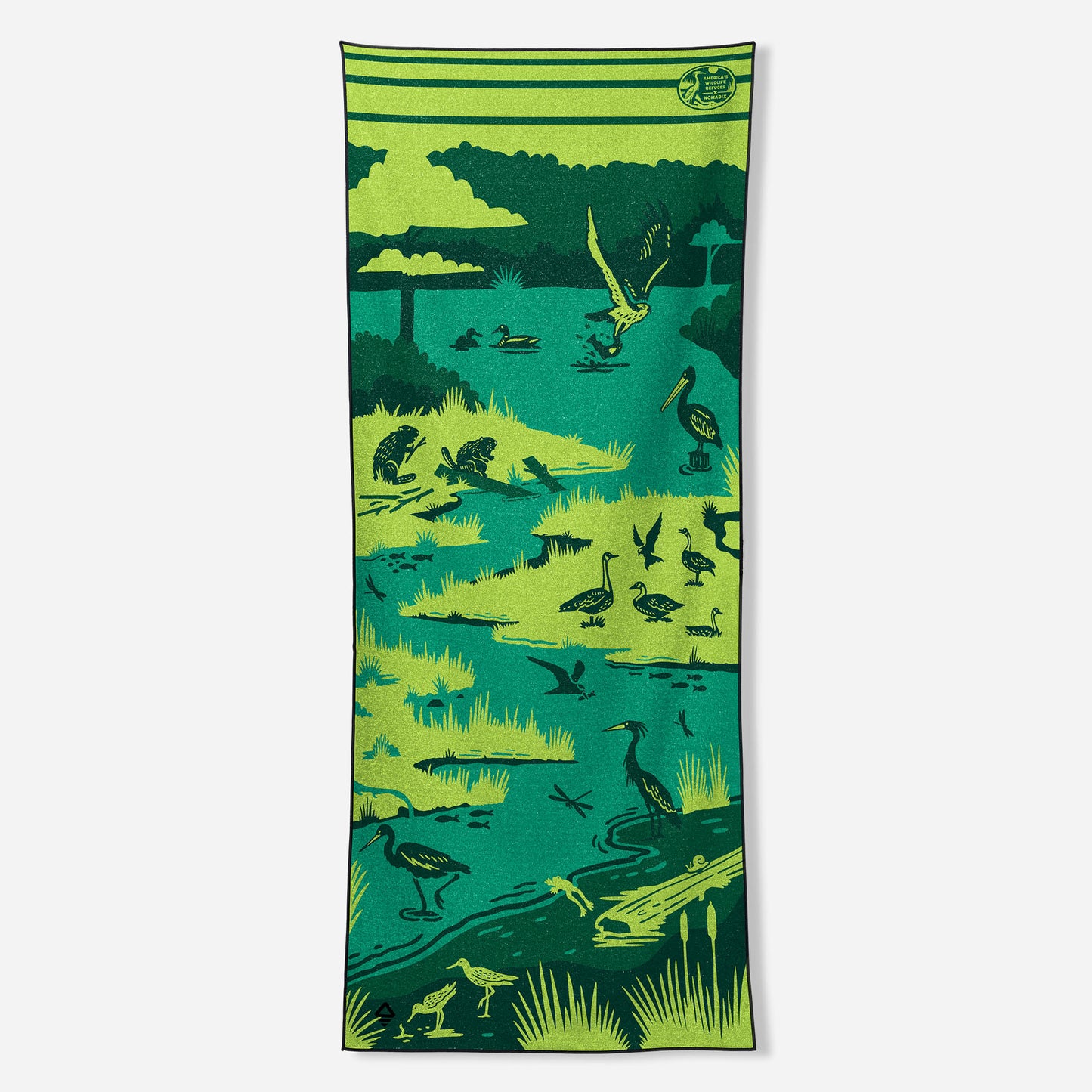 NOMADIX ORIGINAL YOGA TOWEL AMERICA'S WILDLIFE REFUGE WETLANDS