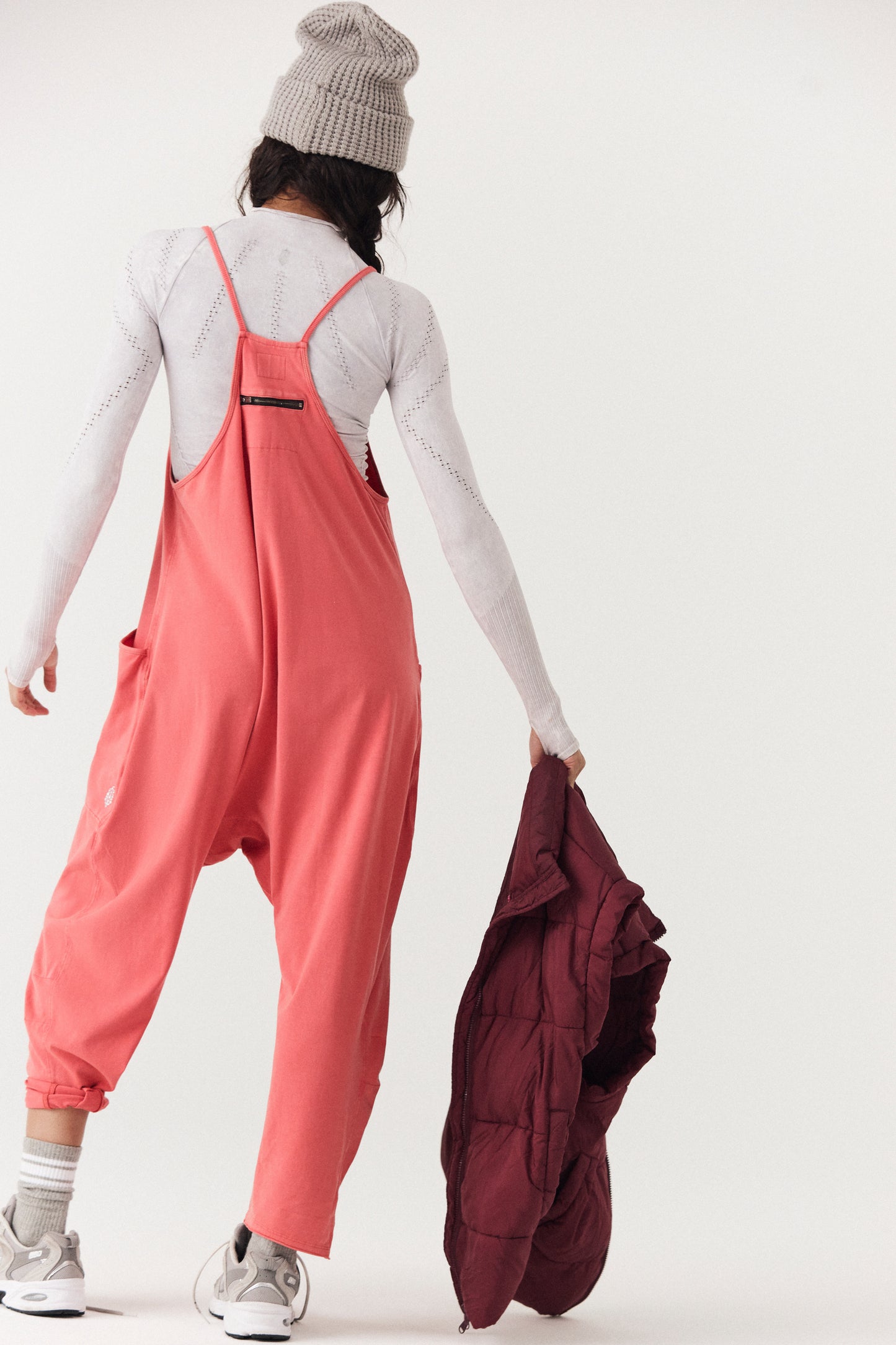 FREE PEOPLE MOVEMENT HOT SHOT ONESIE RED