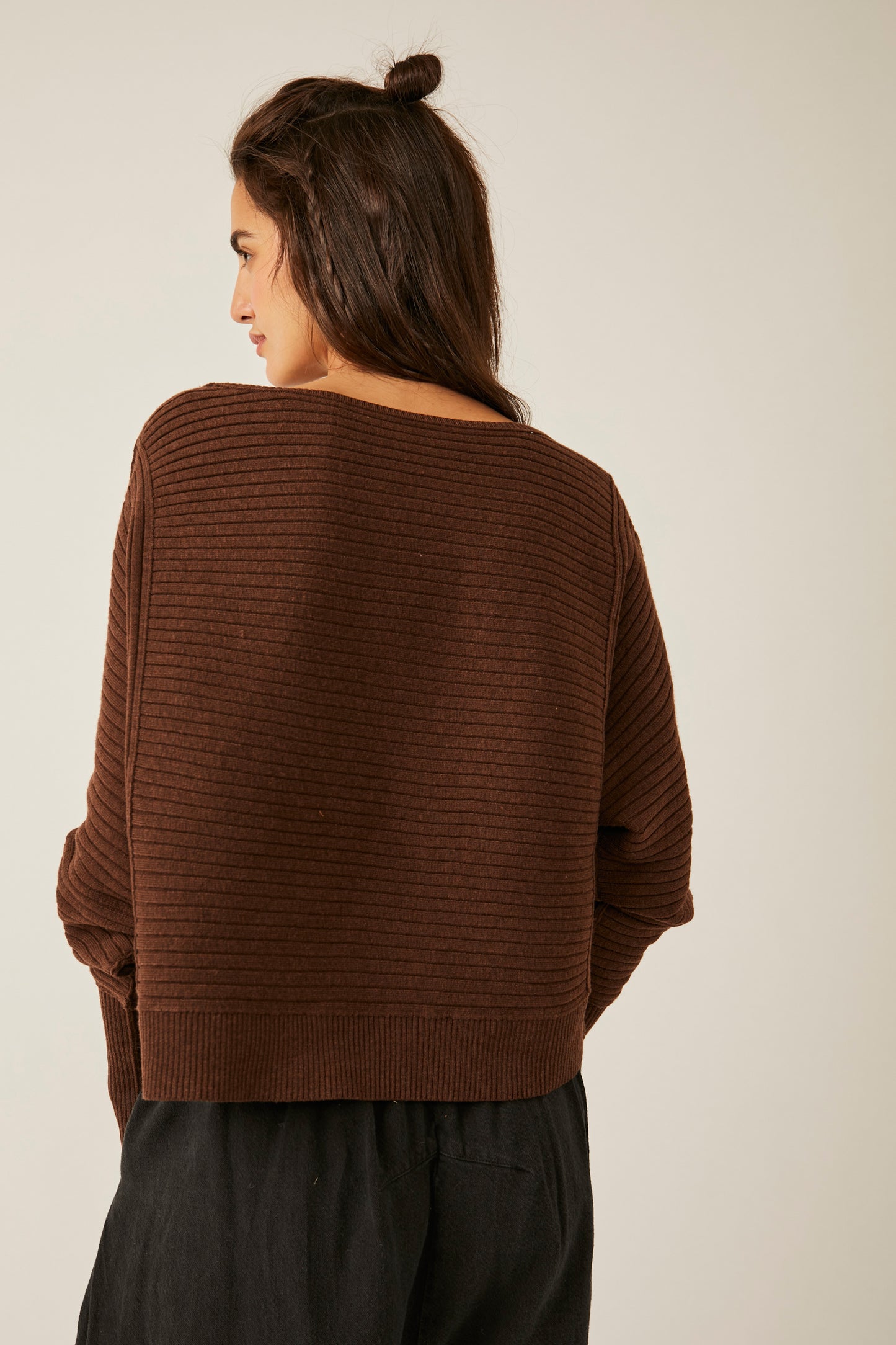 FREE PEOPLE SUBLIME PULLOVER CHOCOLATE LAVA