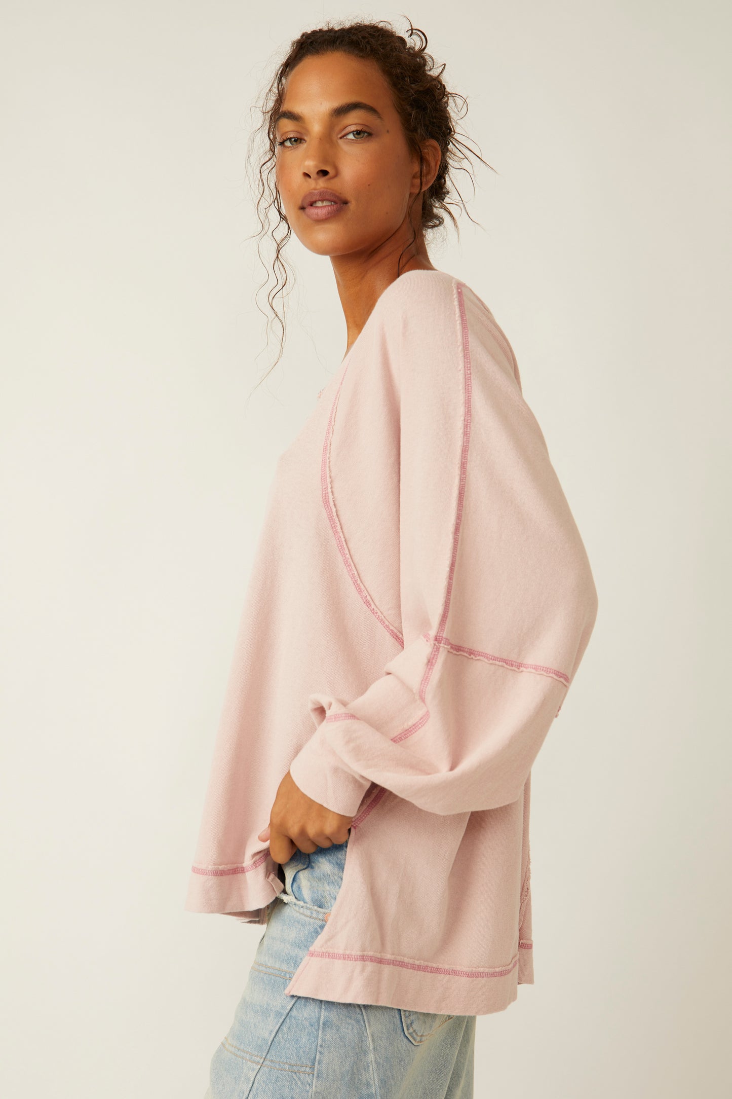 FREE PEOPLE WISH I KNEW TEE BLUSH TINT