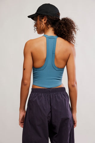 FREE PEOPLE ALL CLEAR V NECK CAMI RIPTIDE