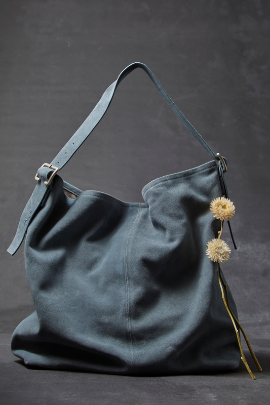 FREE PEOPLE WE THE FREE HONOR SUEDE HOBO STORMY SEA