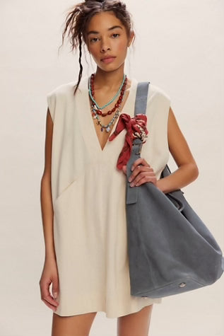 FREE PEOPLE WE THE FREE HONOR SUEDE HOBO STORMY SEA