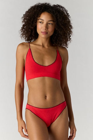 FREE PEOPLE INTIMATELY SWEET POINT SEAMLESS BIKINI SOUR SWEET
