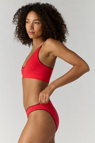 FREE PEOPLE INTIMATELY SWEET POINT SEAMLESS BIKINI SOUR SWEET