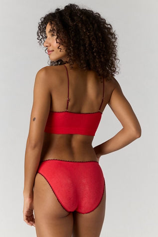 FREE PEOPLE INTIMATELY SWEET POINT SEAMLESS BIKINI SOUR SWEET