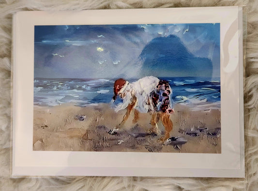 BARBSCARDS HOLIDAY: PAINTED BEACH SANTA