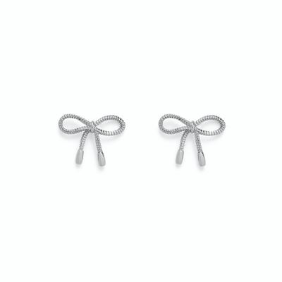 PURA VIDA BOW EARRINGS SILVER