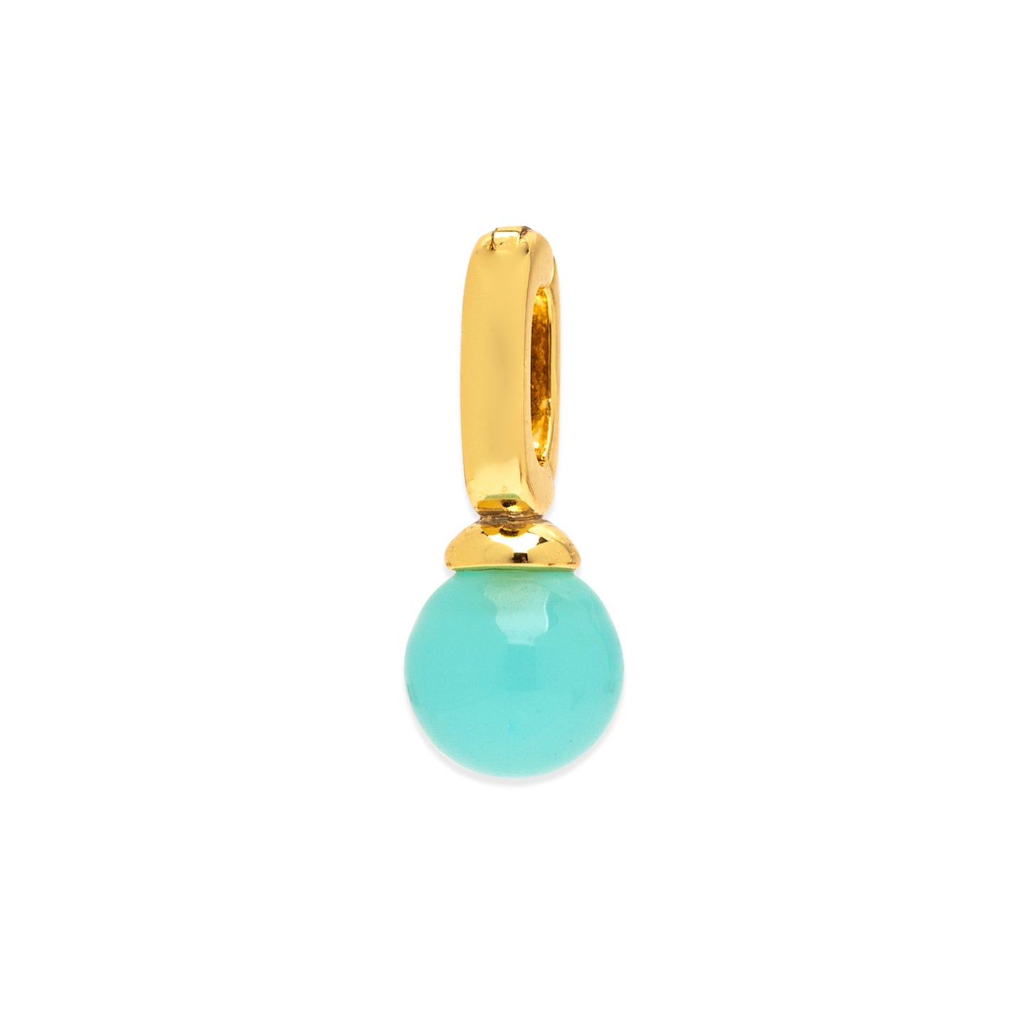 PURA VIDA HARPER CHALCEDONY BEAD CHARM GOLD