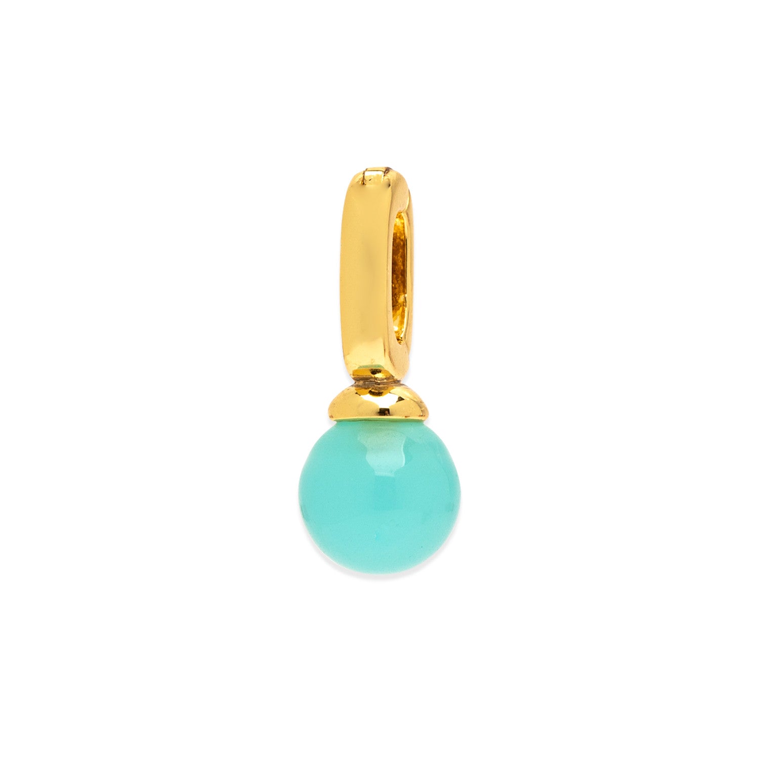 PURA VIDA HARPER CHALCEDONY BEAD CHARM GOLD