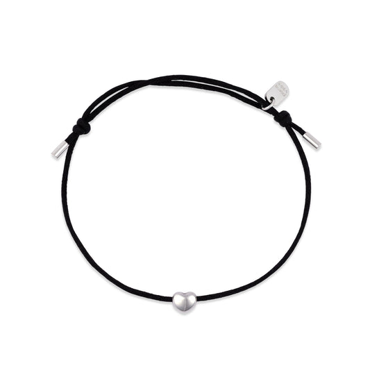 PURA VIDA LYDIA HEART CHARM BRACELET BLACK