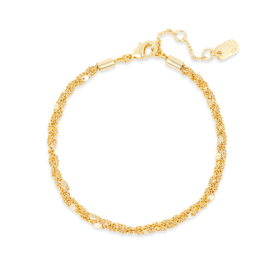 PURA VIDA Layered Twisted Rope Chain Bracelet Gold