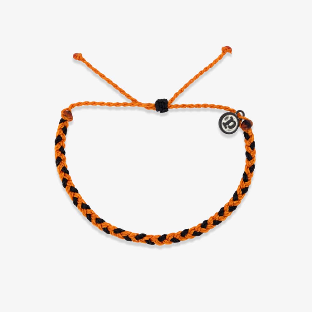 PURA VIDA MINI BRAIDED MULTI BRACELET BLACK/ORANGE