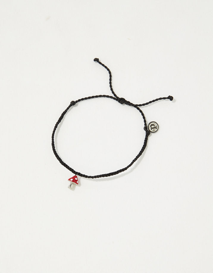 PURA VIDA MUSHROOM CHARM BRACELET RED
