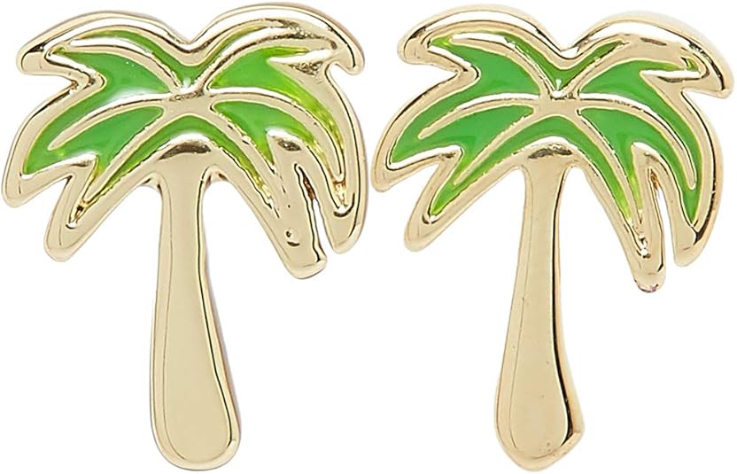 PURA VIDA Paradise Palm Stud Earrings