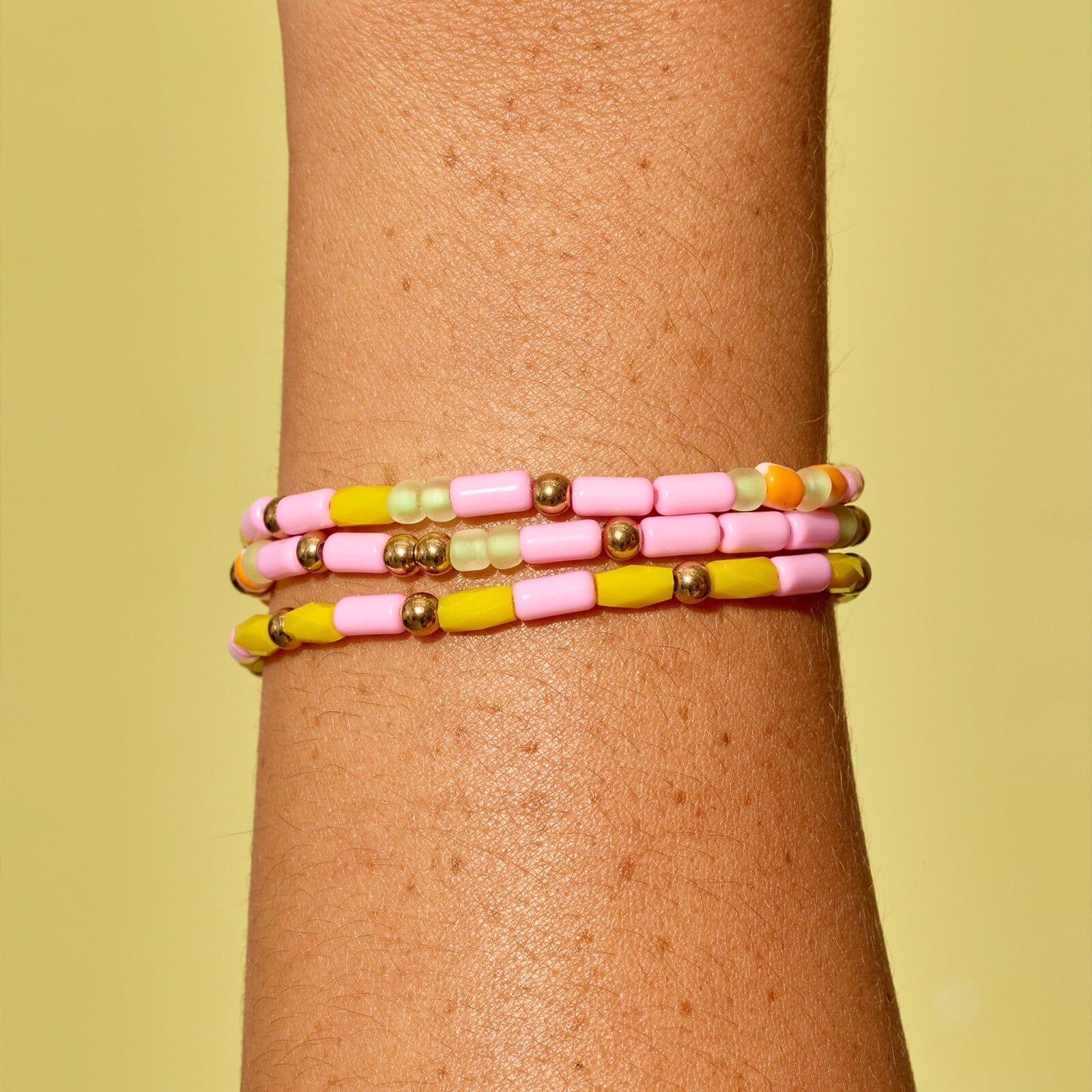 PURA VIDA Sarita Mixed Seed Bead Stretch Bracelet Set Of 3