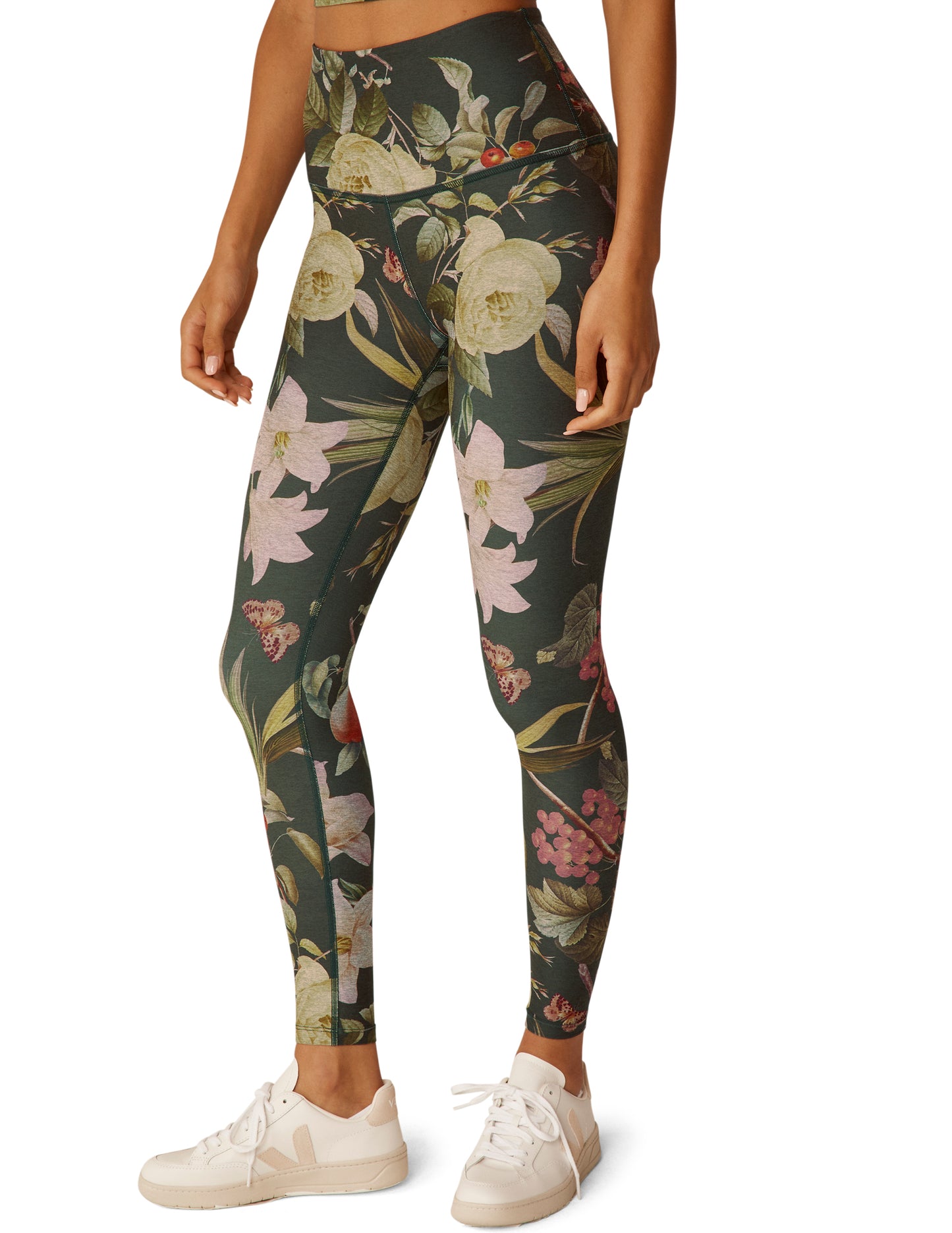 BEYOND YOGA SOFTMARK CAUGHT IN THE MIDI HIGH WAISTED LEGGING BOTANICAL GARDEN